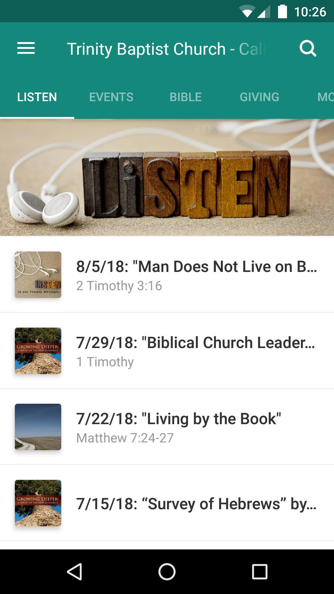 App - Trinity Baptist Church - Indio, California