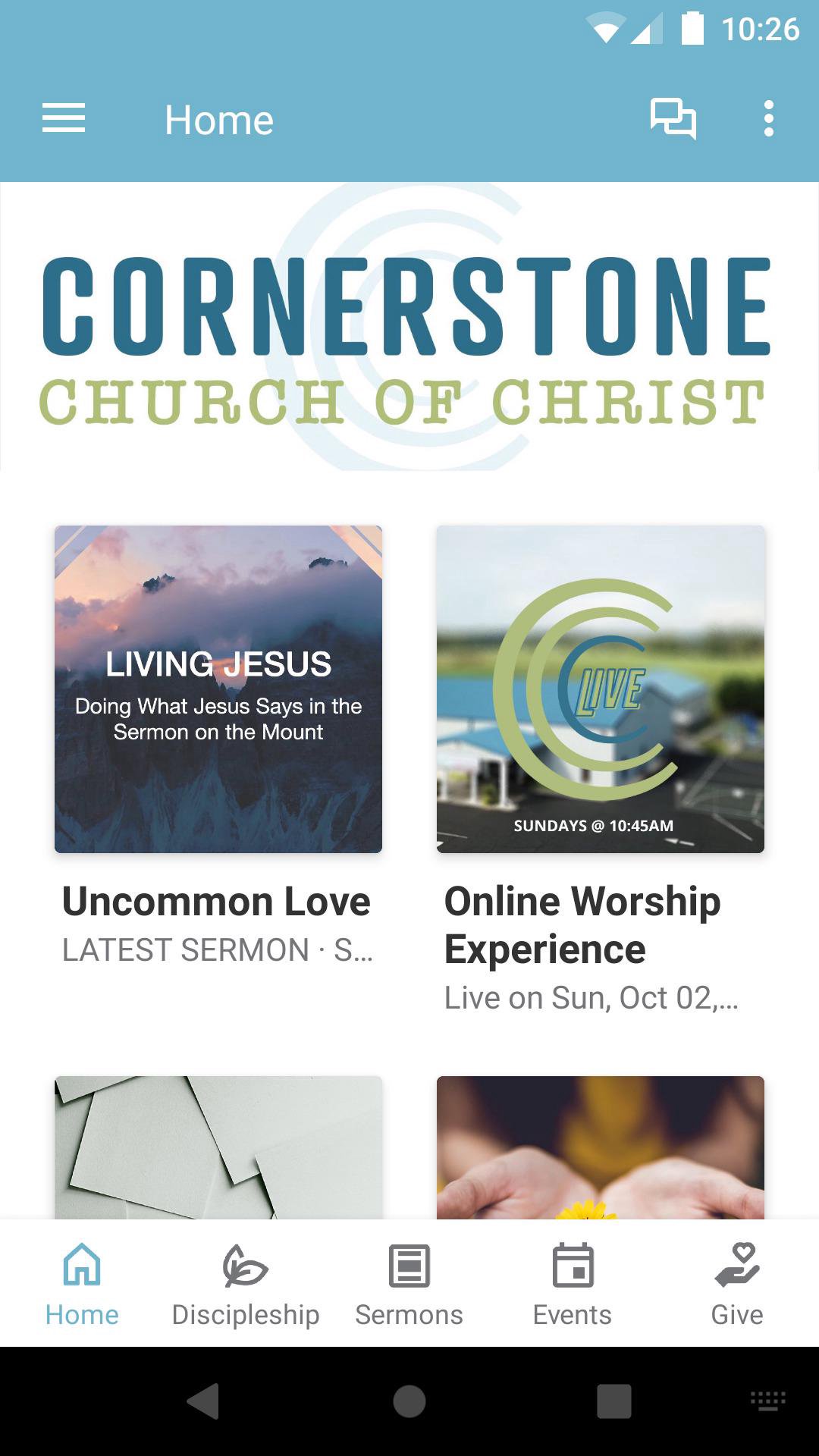 App - Cornerstone Church of Christ