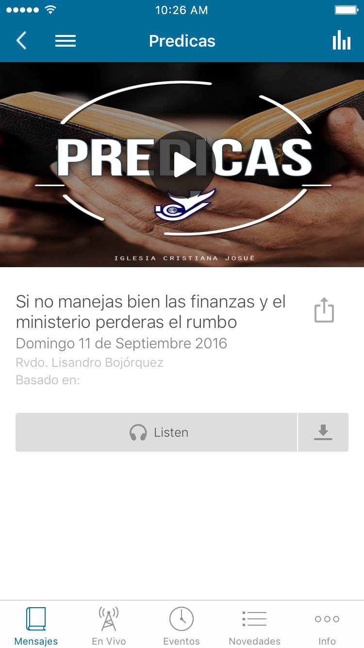 Descargar App - Iglesia Cristiana Josué